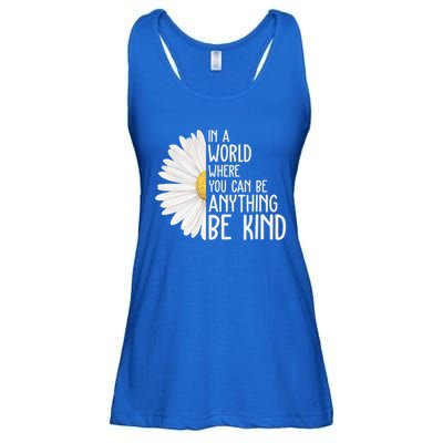 In A World Where You Can Be Anything Be Kind Sunflower Anti Bullying Ladies Essential Flowy Tank