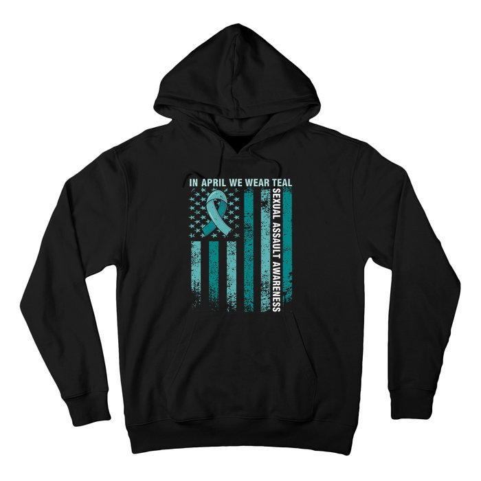 In April We Wear Teal Sexual Assault Awareness Hoodie