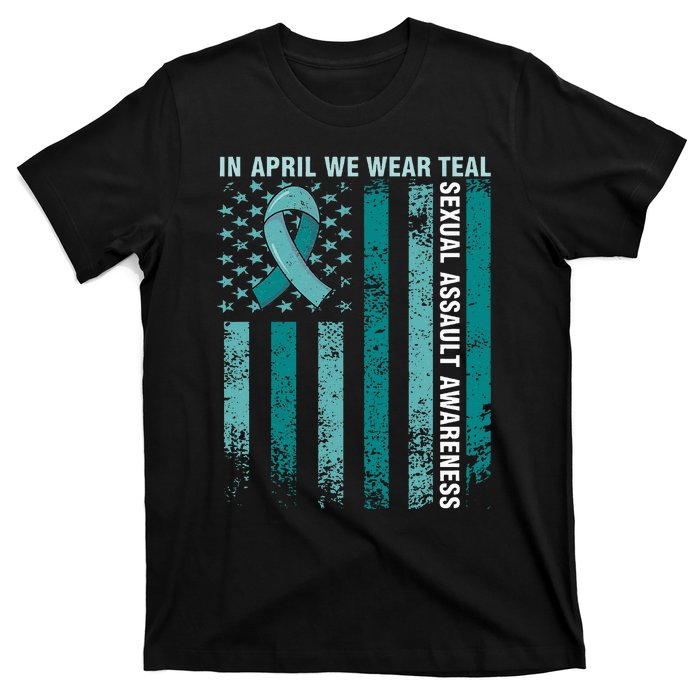 In April We Wear Teal Sexual Assault Awareness T-Shirt