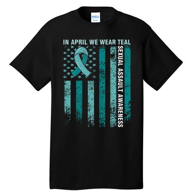 In April We Wear Teal Sexual Assault Awareness Tall T-Shirt