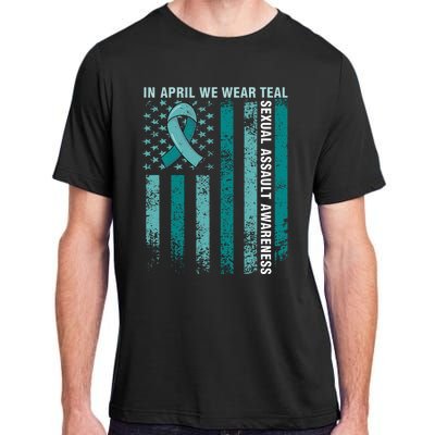 In April We Wear Teal Sexual Assault Awareness Adult ChromaSoft Performance T-Shirt