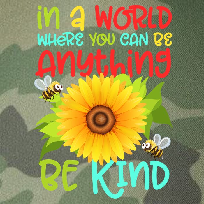 In A World Where You Can Be Anything Be Kind Sunflower Kindness Legacy Tie Dye Trucker Hat