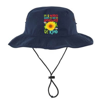In A World Where You Can Be Anything Be Kind Sunflower Kindness Bucket Hat