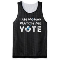 I Am Woman Watch Me Vote Vintage Mesh Reversible Basketball Jersey Tank