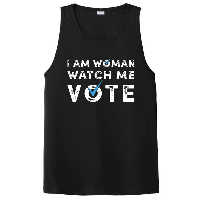 I Am Woman Watch Me Vote Vintage PosiCharge Competitor Tank