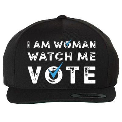 I Am Woman Watch Me Vote Vintage Wool Snapback Cap