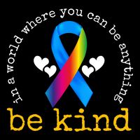 In A World Where You Can Be Anything Be Kind Autism Awareness Ribbon Impact Tech Backpack