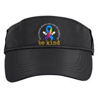 In A World Where You Can Be Anything Be Kind Autism Awareness Ribbon Adult Drive Performance Visor
