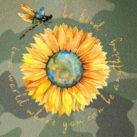 In A World Where You Can Be Anything Be Kind Sunflower Legacy Tie Dye Trucker Hat