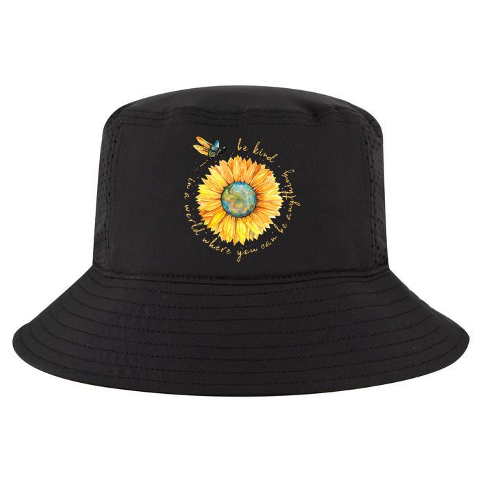 In A World Where You Can Be Anything Be Kind Sunflower Cool Comfort Performance Bucket Hat