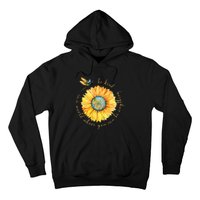 In A World Where You Can Be Anything Be Kind Sunflower Hoodie