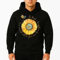In A World Where You Can Be Anything Be Kind Sunflower Hoodie