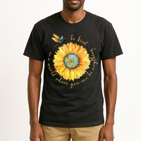 In A World Where You Can Be Anything Be Kind Sunflower Tall T-Shirt