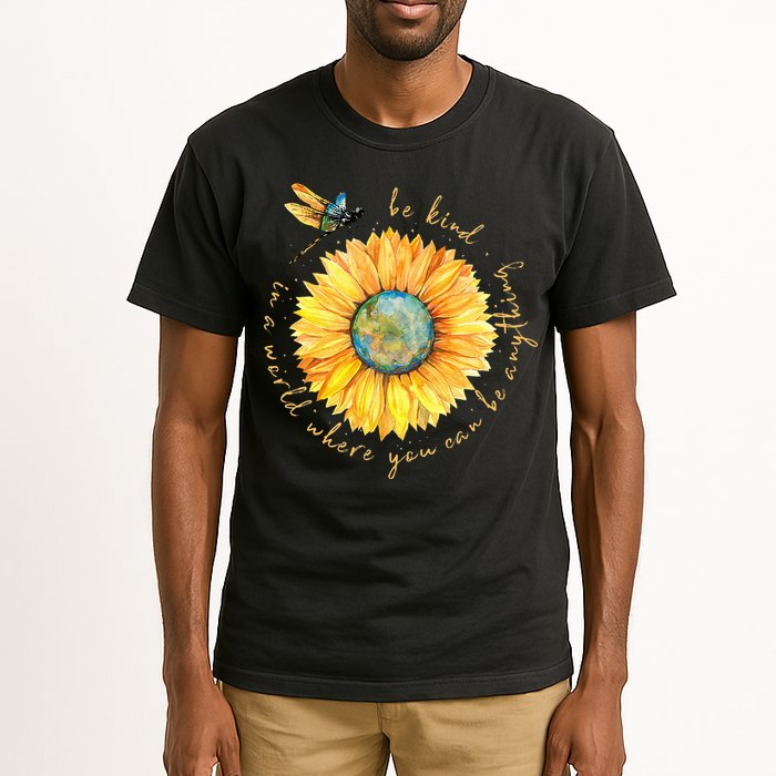 In A World Where You Can Be Anything Be Kind Sunflower Tall T-Shirt