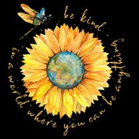 In A World Where You Can Be Anything Be Kind Sunflower Backpack