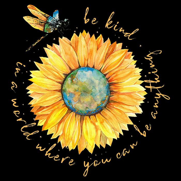 In A World Where You Can Be Anything Be Kind Sunflower Backpack