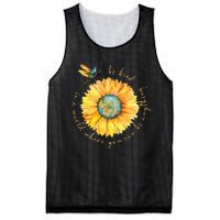 In A World Where You Can Be Anything Be Kind Sunflower Mesh Reversible Basketball Jersey Tank