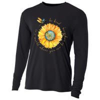 In A World Where You Can Be Anything Be Kind Sunflower Cooling Performance Long Sleeve Crew