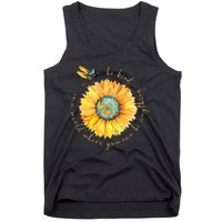 In A World Where You Can Be Anything Be Kind Sunflower Tank Top