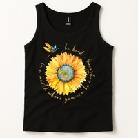 In A World Where You Can Be Anything Be Kind Sunflower Tank Top