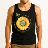 In A World Where You Can Be Anything Be Kind Sunflower Tank Top