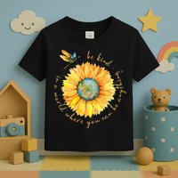 In A World Where You Can Be Anything Be Kind Sunflower Toddler T-Shirt