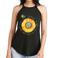 In A World Where You Can Be Anything Be Kind Sunflower Women's Perfect Tri Rocker Tank