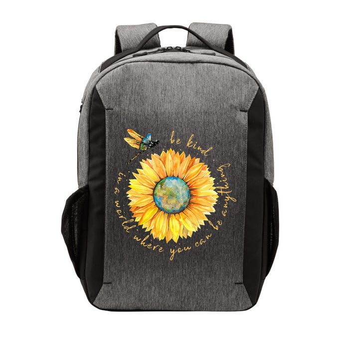 In A World Where You Can Be Anything Be Kind Sunflower Vector Backpack