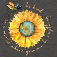 In A World Where You Can Be Anything Be Kind Sunflower Vector Backpack