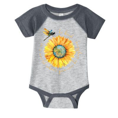 In A World Where You Can Be Anything Be Kind Sunflower Infant Baby Jersey Bodysuit