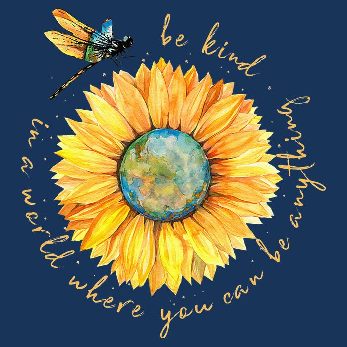 In A World Where You Can Be Anything Be Kind Sunflower Infant Baby Jersey Bodysuit