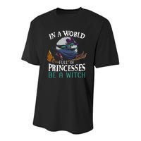 In A World Full Of Princesses Be A Witch Halloween Youth Performance Sprint T-Shirt