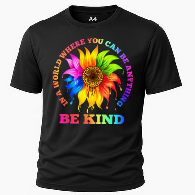 In A World Where You Can Be Anything BE KIND LGBT Rainbow Performance Shirt