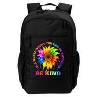 In A World Where You Can Be Anything BE KIND LGBT Rainbow Backpack