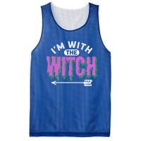 I Am With The Witch Halloween Witch Im With The Witch Funny Gift Mesh Reversible Basketball Jersey Tank