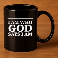 I AM WHO GOD SAYS I AM  11oz C Handle Ceramic Mug