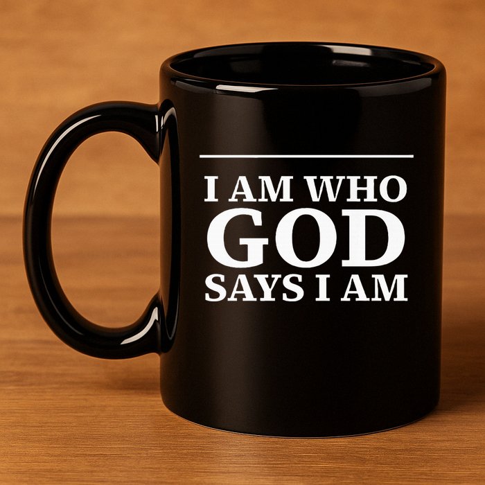 I AM WHO GOD SAYS I AM  11oz C Handle Ceramic Mug