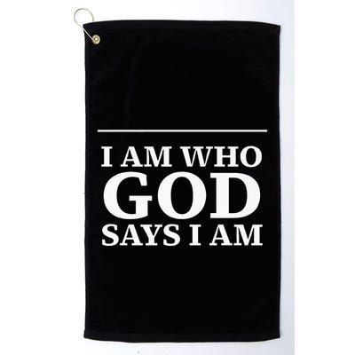 I AM WHO GOD SAYS I AM  Golf Towel