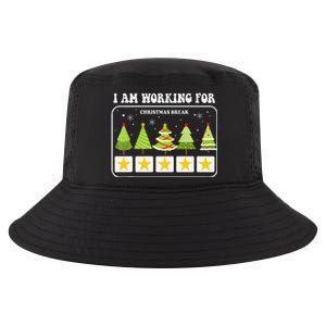 I Am Working For Christmas Break 5 Stars Xmas Tree Cool Comfort Performance Bucket Hat