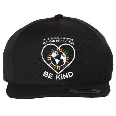 In A World Anything Be Kind Unity Day Orange Anti Bullying Wool Snapback Cap