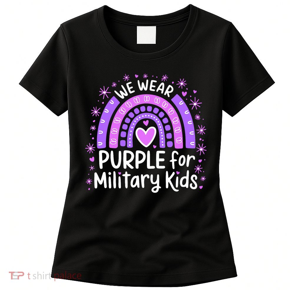 In April We Wear Purple Military Military Child Month  Women's T-Shirt