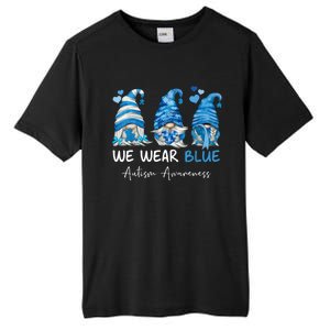 In April We Wear Blue Autism Awareness Gnome Matching Family Tall Fusion ChromaSoft Performance T-Shirt