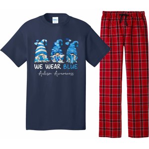 In April We Wear Blue Autism Awareness Gnome Matching Family Pajama Set