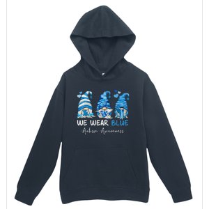 In April We Wear Blue Autism Awareness Gnome Matching Family Urban Pullover Hoodie