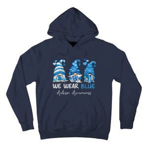 In April We Wear Blue Autism Awareness Gnome Matching Family Tall Hoodie