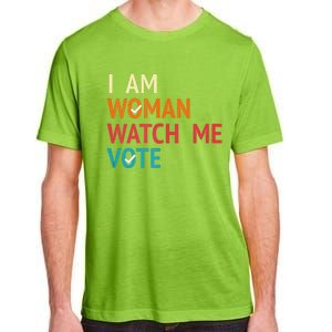 I Am Woman Watch Me Vote Kamala Harris 2024 Adult ChromaSoft Performance T-Shirt