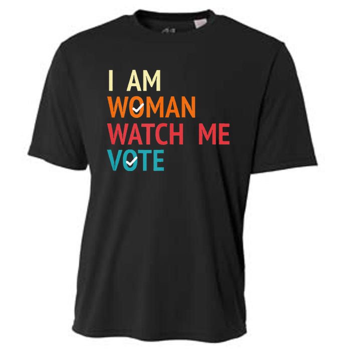 I Am Woman Watch Me Vote Kamala Harris 2024 Cooling Performance Crew T-Shirt