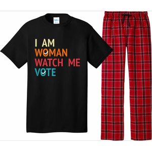 I Am Woman Watch Me Vote Kamala Harris 2024 Pajama Set