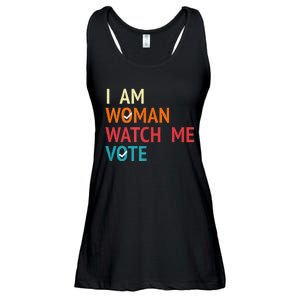 I Am Woman Watch Me Vote Kamala Harris 2024 Ladies Essential Flowy Tank