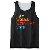 I Am Woman Watch Me Vote Kamala Harris 2024 Mesh Reversible Basketball Jersey Tank